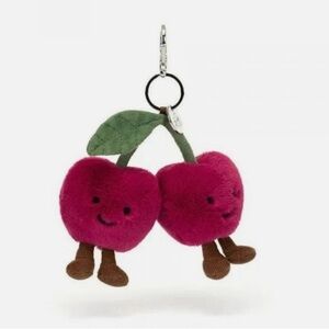 Jelly cat cherry bag charm